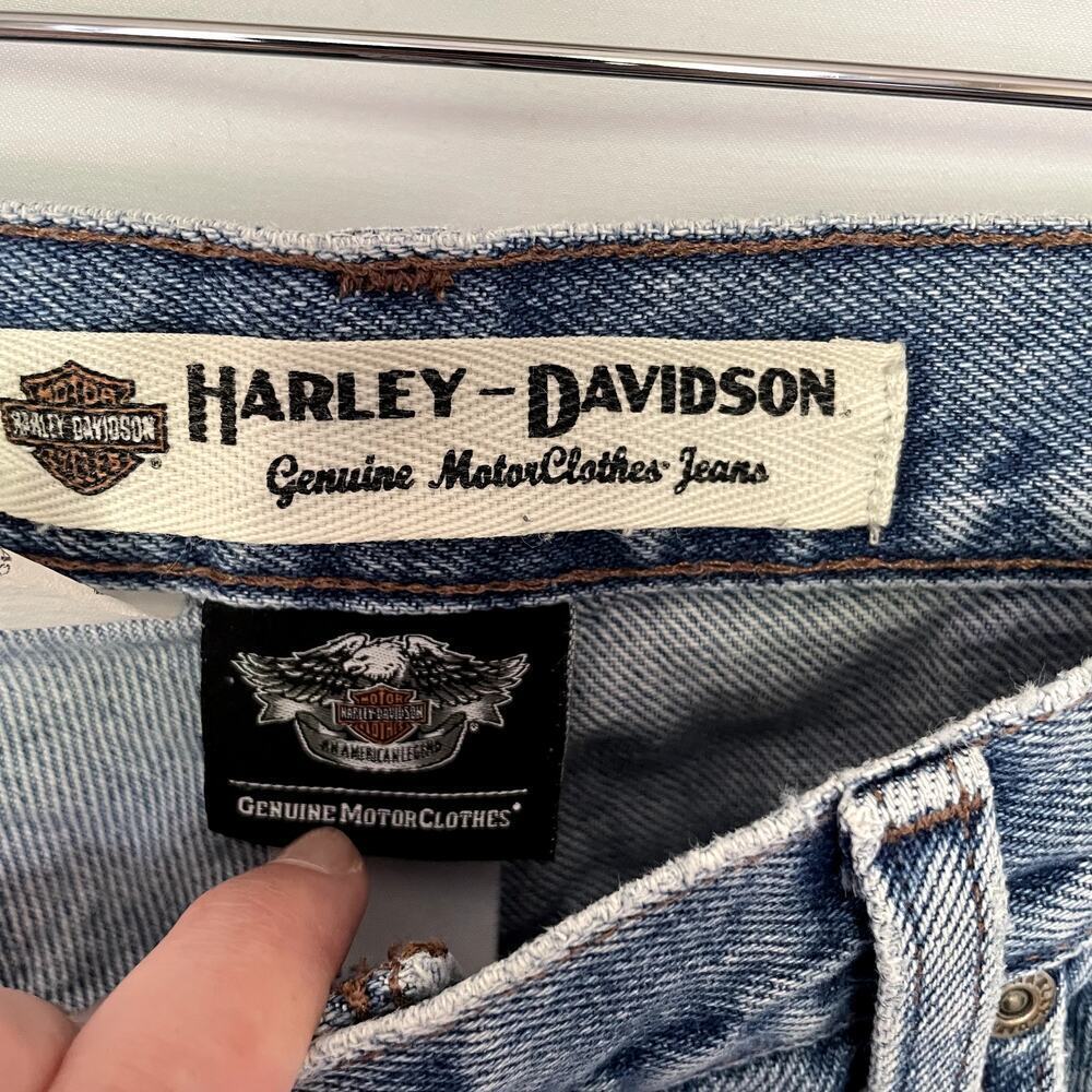 Harley Davidson genuine motorclothes jeans cotton men's size 32 x 30 pockets - Picture 3 of 11